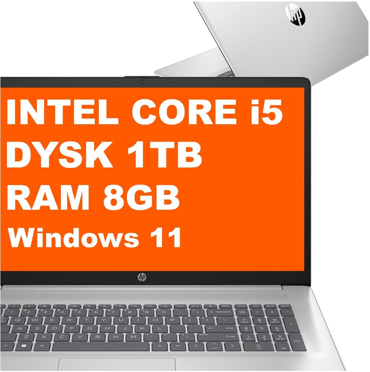HP 17-cn3077nr / B6RX2UA / Intel i5 / 8GB / 1TB / Intel Iris Xe / HD+ / Win 11 / Srebrny B6RX2UA_8GB_1000SSD_W11