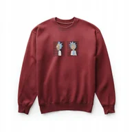 Bluzy męskie - Bluza Rick i Morty - bordowa, haft premium, unisex, miękka bawełna XL - miniaturka - grafika 1