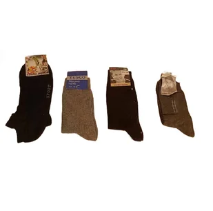 Zestaw Skarpet Męskich 4 Pary Rozmiar 43-46 Wytrzymałe Szare i Czarne - Skarpetki męskie - miniaturka - grafika 1