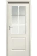 Drzwi wewnętrzne - Pol-Skone Dzwi Wewnętrzne Z Szybą Modern 02S6 9010 Mat - miniaturka - grafika 1