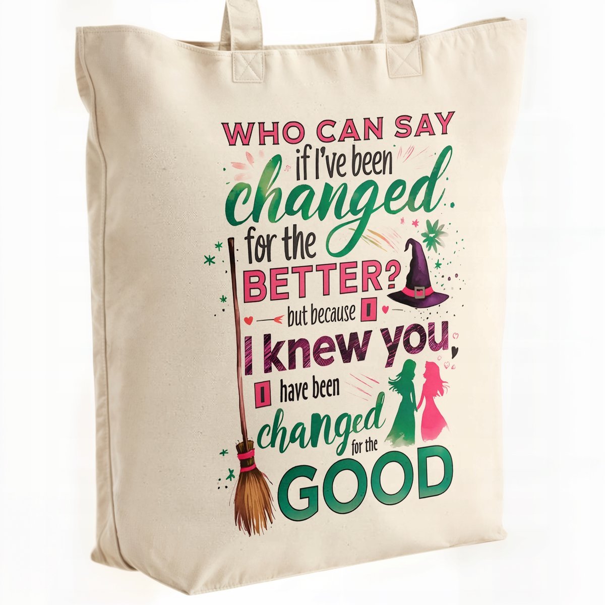 Torba bawełniana Premium Wicked For Good Oz Elphaba Glinda Dla Fanów