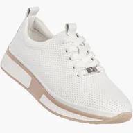 Półbuty damskie - Sneakersy Damskie Buty Skórzane Półbuty Casual Białe Filippo DP6740/26 39 - miniaturka - grafika 1