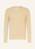 Swetry męskie - Gant Sweter beige - GANT - miniaturka - grafika 1