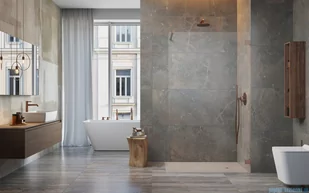 Radaway Essenza Pro Brushed Copper 60x200 kabina Walk-in szczotkowana miedź 10103060-93-01 - Kabiny prysznicowe - miniaturka - grafika 3