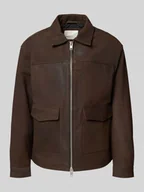 Kurtki męskie - Kurtka skórzana z zamkiem błyskawicznym dwustronnym model ‘LEWIS’ - miniaturka - grafika 1