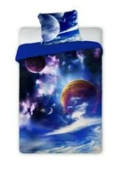Pościel dla dzieci - Faro Pościel bawełniana 160x200 Kosmos 003 niebieska poszewka 70x80 - miniaturka - grafika 1