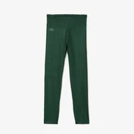 Legginsy - Lacoste damskie legginsy z wysokim stanem i nadrukiem SPORT - miniaturka - grafika 1