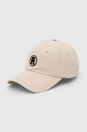 Czapki damskie - Tommy Hilfiger czapka z daszkiem kolor beżowy z aplikacją - miniaturka - grafika 1