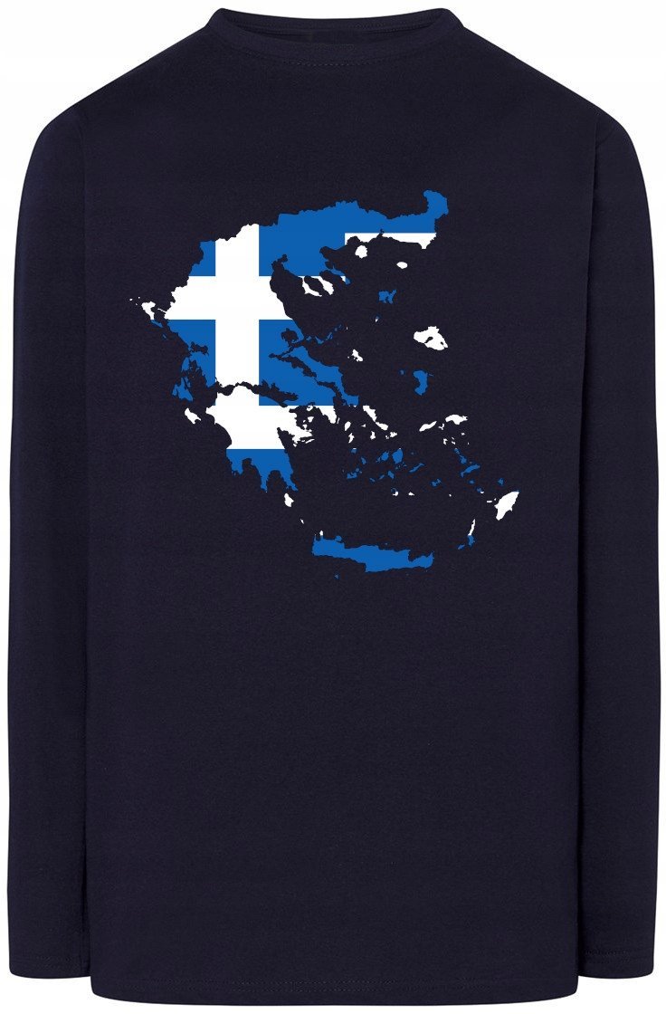 Grecja Flaga Bluza Longsleeve Modna Rozm.L
