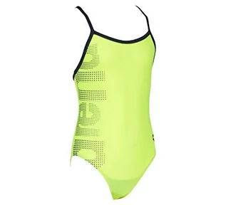 Stroje kąpielowe - Arena Logo Jednoczęściowy strój kąpielowy Dziewczynki, soft green/navy 110 2021 Stroje kąpielowe 3605-470-110 - grafika 1