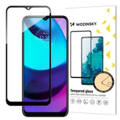 Szkła hartowane na telefon - Wozinsky super wytrzymałe szkło hartowane Full Glue na cały ekran z ramką Case Friendly Motorola Moto E20 czarny - miniaturka - grafika 1