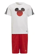 Kombinezony dla dzieci - Komplet dziecięcy Adidas x Disney koszulka spodnie bawełniany-128 - miniaturka - grafika 1