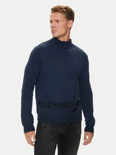 Richmond X Golf Bodo UMA24107LU Granatowy Regular Fit - Swetry męskie - miniaturka - grafika 1