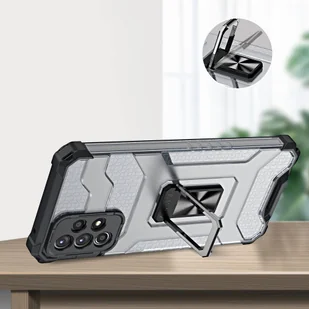 Crystal Ring Case pancerne hybrydowe etui pokrowiec + magnetyczny uchwyt Samsung Galaxy A72 4G czerwony - Etui i futerały do telefonów - miniaturka - grafika 8