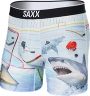 Majtki męskie - Bokserki męskie sportowe SAXX VOLT Boxer Brief - Hokej - błękitny - miniaturka - grafika 1