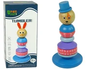 Układanki dla dzieci - Drewniana Edukacyjna Piramidka Pies Z Kapeluszem Balansująca Wieża LEAN Toys - miniaturka - grafika 1