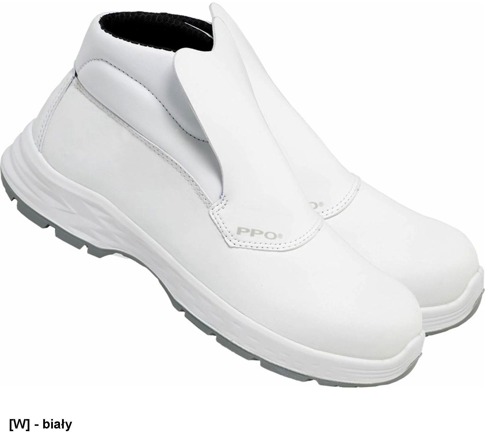 Buty typu trzewik bezpieczne podeszwa antypoślizgowa mikrofibra podnosek przemysł spożywczy restauracje lecznictwo damski męski METAL FREE BPPOTWSX5 37