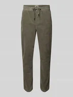 Spodnie męskie - Spodnie sztruksowe o kroju tapered z mieszanki bawełny model ‘LINUS’ - miniaturka - grafika 1