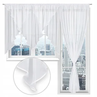 Firana okno balkon komplet Woal 300x145 200x250 - Firany - miniaturka - grafika 1