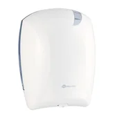 Dozowniki papieru i mydła dla firm - Dozownik do papieru toaletowego lub ręczników w rolce MERIDA FLEXI, biały - miniaturka - grafika 1