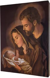 Święta Rodzina - obraz religijny na desce lipowej - Ikony i obrazy sakralne - miniaturka - grafika 1