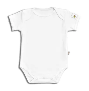 Nanaf Organic Basic, Body motylkowe z krótkim rękawem, białe rozmiar 50 - ubranko - Body dla niemowląt - miniaturka - grafika 1