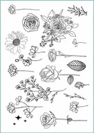 Zabawki kreatywne - Tatuaże tymczasowe zmywalne kwiaty 05, arkusz A4 - miniaturka - grafika 1