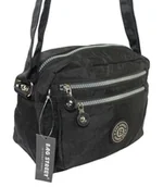 Torebki damskie - Stylowa Lekka Materiałowa Torba Pozioma Średnia Na Ramię Bag Street NR 2245 CZARNY 28 x 19 x 12 [cm] - miniaturka - grafika 1