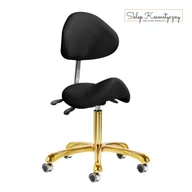 Krzesła i taborety kosmetyczne - Taboret kosmetyczny 1004 Giovanni złoto czarny - miniaturka - grafika 1