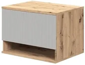 Szafki łazienkowe - Szafka pod umywalkę AVIOLA 1S 60cm dąb artisan/kaszmirowy mat HALMAR - miniaturka - grafika 1