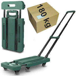 Wózek transportowy SKŁADANY Platformowy 180 KG magazynowy - Wózki magazynowe - miniaturka - grafika 1