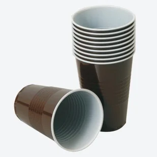 Kubek termiczny 0,18l brązowy/biały 100s - Kubki termiczne Kubek termiczny 0,18l brązowy/biały 100s - Kubki termiczne - miniaturka - grafika 1