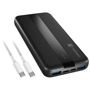 Powerbank NATEC Trevi Slim Q V2 10000 mAh 20W Czarny - Powerbanki - miniaturka - grafika 1