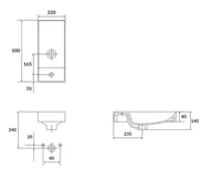 Umywalki - Cersanit LARGA 50 umywalka meblowa K677-005 K677-005 - miniaturka - grafika 1