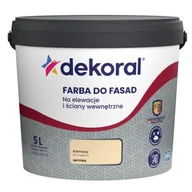 Farby zewnętrzne - Dekoral Farba DO FASAD Kremowy 5 l - miniaturka - grafika 1