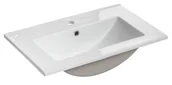 Umywalki - Elior Biała prostokatna ceramiczna umywalka W4-C80 - miniaturka - grafika 1