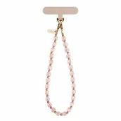 Telefony stacjonarne - UNIQ Coehl Candy Gem Handstrap uniwersalny sznurek do telefonu na rękę różowy/pink candy - miniaturka - grafika 1