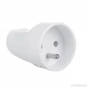 Wtyczki i adaptery - Gniazdo proste 230v na kabel z uziemieniem maclean, typ e (francuski), 16a, 250v białe, mce331 MCE331 - miniaturka - grafika 1