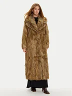 Płaszcze damskie - Marciano Guess Futro Stephanie 4BGL36 7209A Brązowy Regular Fit - miniaturka - grafika 1