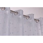 Firany - Firana gotowa z kółkami UNIQUE 140 x 260 cm szara - miniaturka - grafika 1