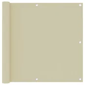 Markizy - vidaXL Parawan balkonowy, kremowy, 90x300 cm, tkanina Oxford vidaXL - miniaturka - grafika 1