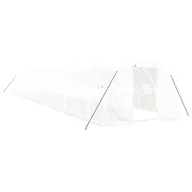 Szklarnie ogrodowe - Prolenta Premium - Szklarnia z ramą stalową biała 54 m² 18x3x2 m - miniaturka - grafika 1