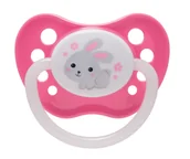 Smoczki do butelek - Canpol babies Canpol Smoczek kauczukowy okrągły 0-6m 23/277 Bunny&Company RÓŻOWY 44902 - miniaturka - grafika 1