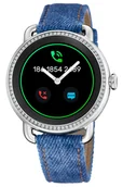 Smartwatch - Festina F50000/1 Smartime Smartwatch damski zegarek skórzany pasek niebieski - miniaturka - grafika 1