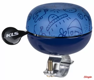 Dzwonek rowerowy Kellys Bell 60 Doodles niebieski - Dzwonki do roweru - miniaturka - grafika 1