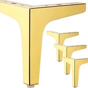 Zawiasy, okucia i inne akcesoria - 1 zestaw 4 metalowych nóżek meblowych w kolorze srebrnym, o długości 15 cm (złotych) do szafki, sofy, stolika kawowego, stojaka pod telewizor i innych - miniaturka - grafika 1