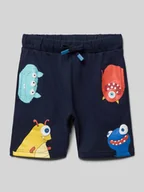 Spodnie i spodenki dla chłopców - Szorty o kroju straight fit z nadrukiem z motywem - miniaturka - grafika 1