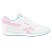 Buty dla dziewczynek - Reebok Dziewczęce buty sportowe Royal Cl Jog 3.0, Biały Astrorose Cyfrowy Niebieski, 2 UK - miniaturka - grafika 1
