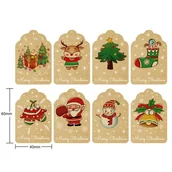 Pasmanteria - Naklejki Ozdobne Świąteczne 4X6 Cm 5 Szt. - miniaturka - grafika 1