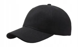 CZAPKA Z DASZKIEM UNISEX z regulacją BAWEŁNA CZARNA - Czapki i chusty sportowe męskie - miniaturka - grafika 1